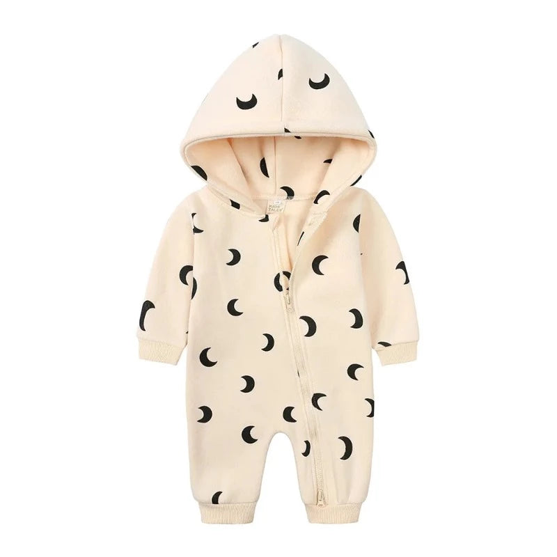 Hooded Fleece Rompers - Zipper Jumpsuit - Just Kidding Store