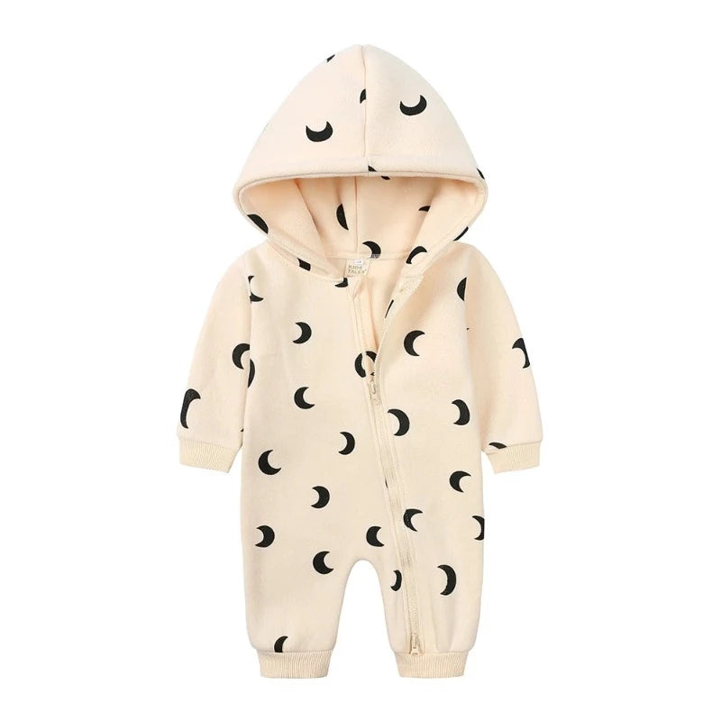 Hooded Fleece Rompers -  Zipper Jumpsuit - Just Kidding Store