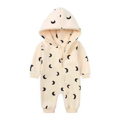 Hooded Fleece Rompers -  Zipper Jumpsuit - Just Kidding Store