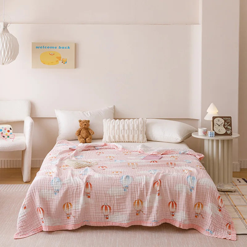 Pure Cotton Six Layer Muslin Blanket - Just Kidding Store
