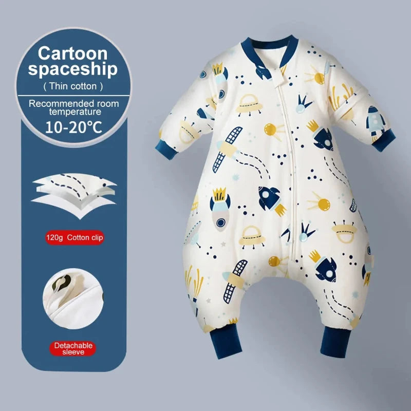 Split Leg Sleep Sack - Detachable Sleeve Sleeping Bag - 3 Thickness Option - Just Kidding Store