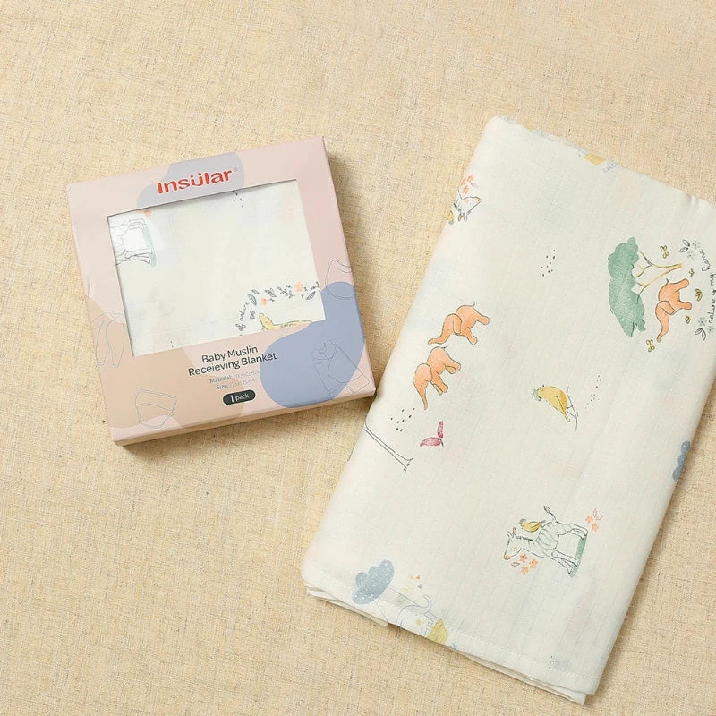 Double Layer Cotton Gauze Muslin Baby Blanket - Just Kidding Store