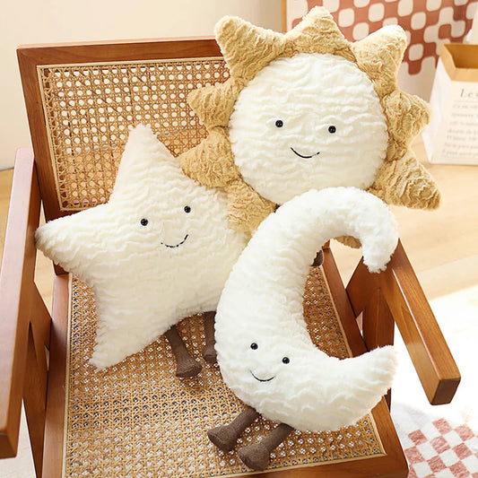 Happy Sun Star Moon Soft Cushion - Just Kidding Store