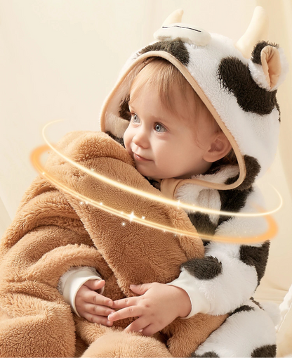 Animal Coral Fleece Baby Toddle Jumpsuit - Just Kidding Store