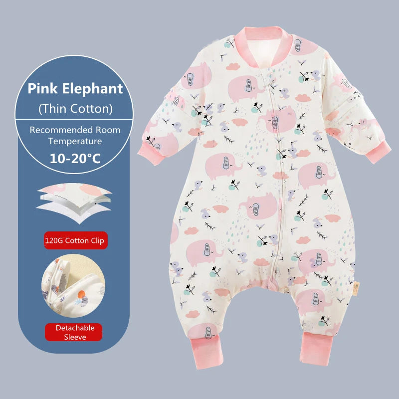 Split Leg Sleep Sack - Detachable Sleeve Sleeping Bag - 3 Thickness Option - Just Kidding Store