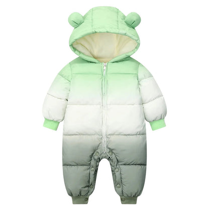 Cozy Bear Gradient Winter Baby Rompers - Just Kidding Store
