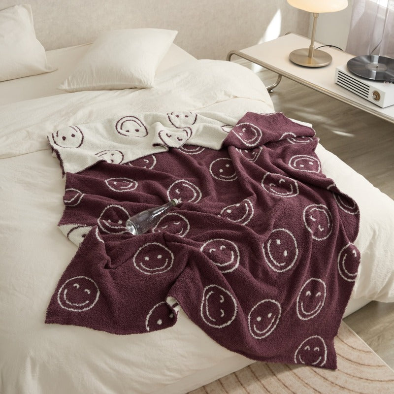 Smiley Face Double Sided Blanket - Just Kidding Store