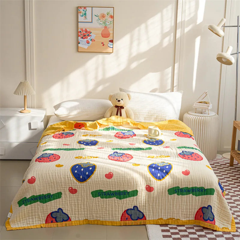 Pure Cotton Six Layer Muslin Blanket - Just Kidding Store