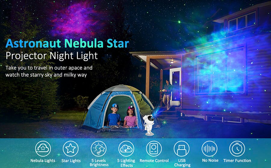 Astronaut Galaxy Projector - Night Light - Just Kidding Store