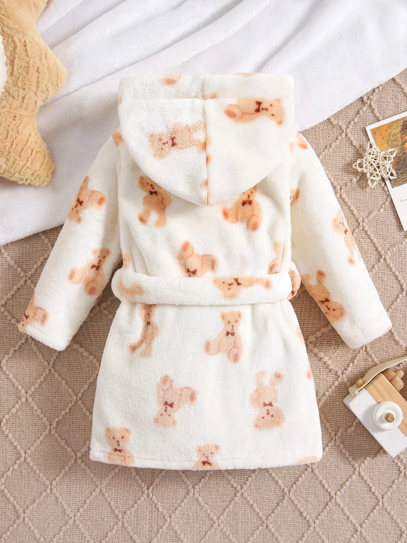 Teddy Bear Plush Hooded Robe - Just Kidding Store