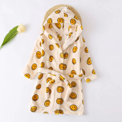 Winter Hooded Flannel Childrens Robe - Just Kidding Store