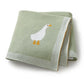 White Goose Cotton Knitted Blanket - Just Kidding Store