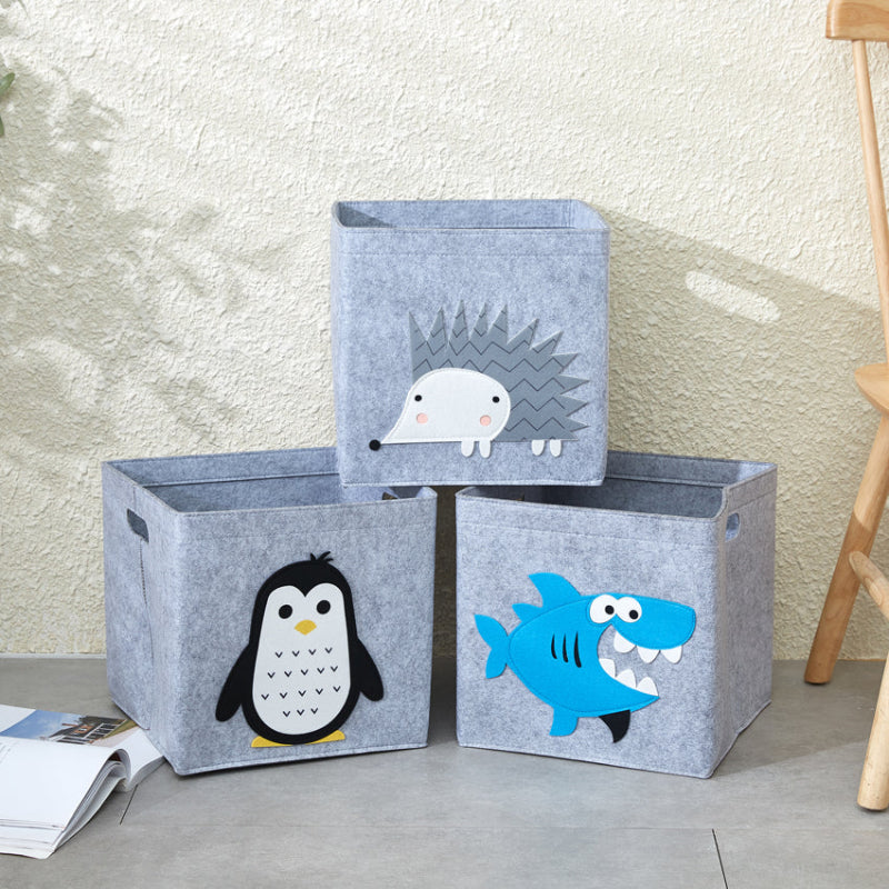 Felt Storage Box - Cube Toys Organizer - Just Kidding Store