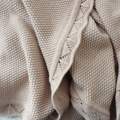 Heirloom Knitted Cotton Baby Children Blanket - Just Kidding Store