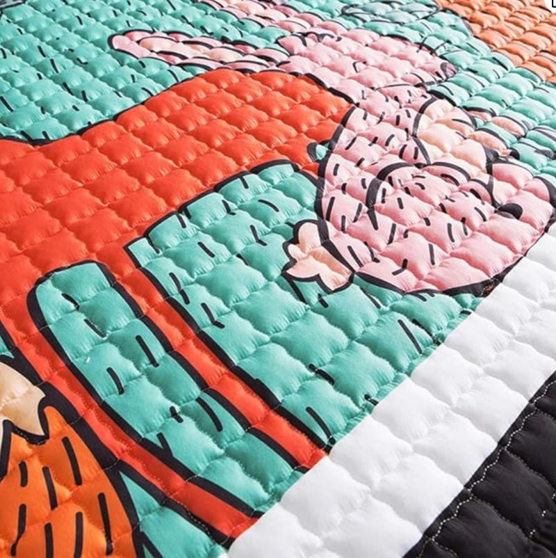 Oversized Play Mat - Quilted Anti Skid Carpet - Forest Friends - Just Kidding Store