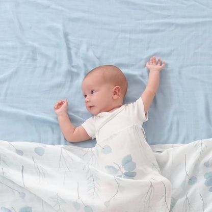 Bamboo Cotton Baby Muslin Swaddle Blanket - Just Kidding Store