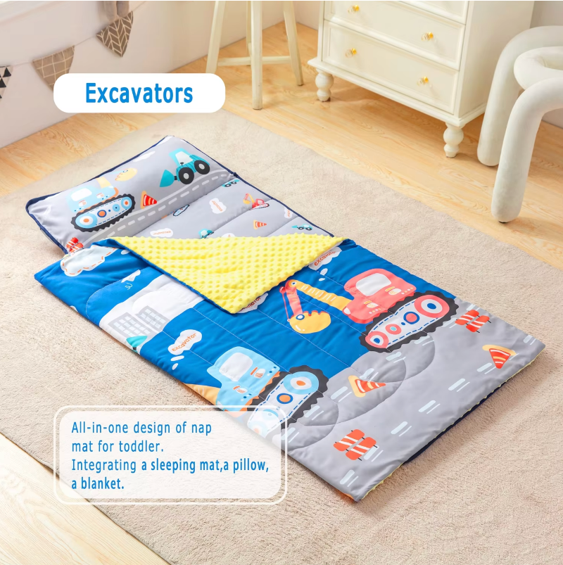 Toddler Nap Mat - Sleeping Envelope With Pillow - Just Kidding Store