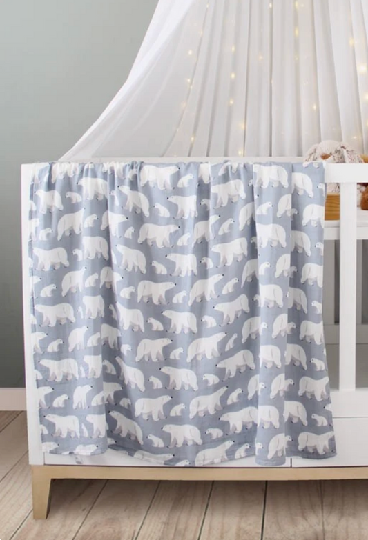 Cotton Bamboo Oversized Swaddle Blanket - Just Kidding Store