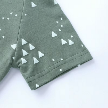 White Triangles  Summer Romper - Just Kidding Store