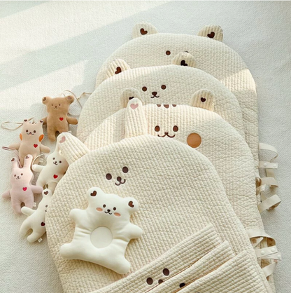 Bear Embroidered Quilted Nursery Children Nap Mat - Just Kidding Store
