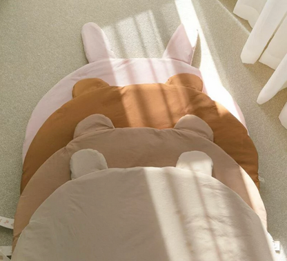 Bear Embroidered Quilted Nursery Children Nap Mat - Just Kidding Store