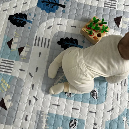 Oversized Play Mat - Quilted Anti Skid Carpet - Nordic Forest