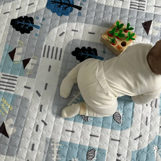 Oversized Play Mat - Quilted Anti Skid Carpet - Nordic Forest