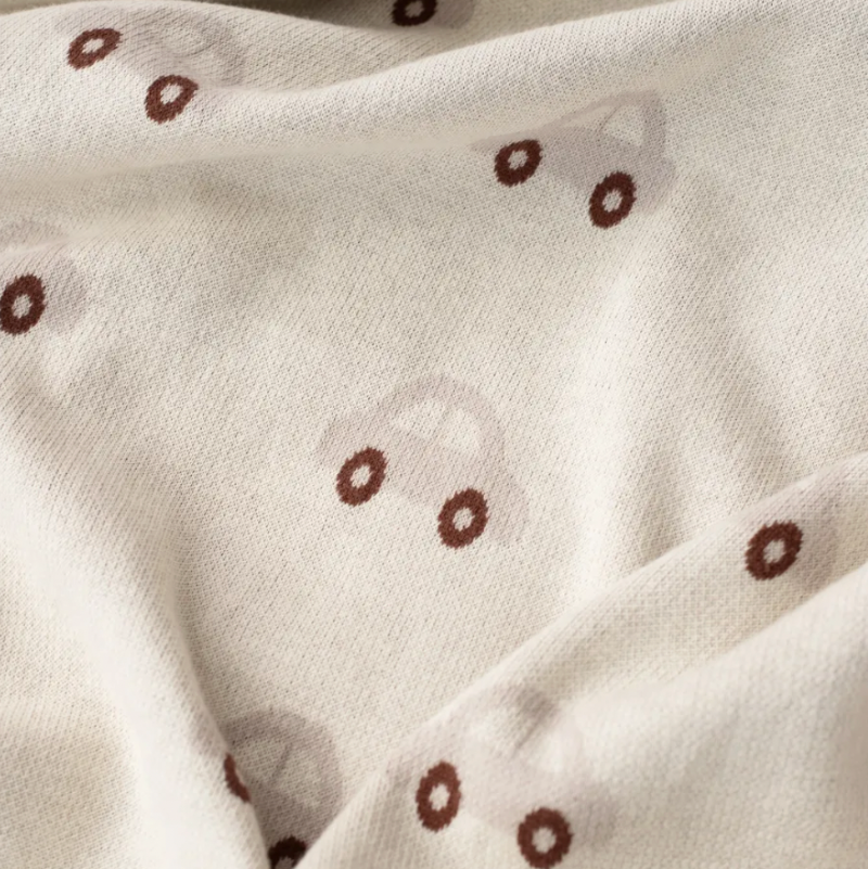 Mini Car Cotton Knit Blanket - Just Kidding Store