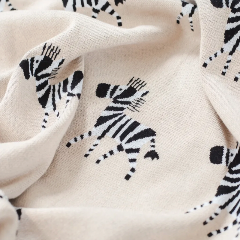Little Zebra Baby Children Cotton Knitted Blanket - Just Kidding Store