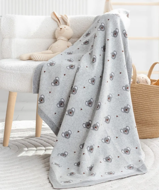 Little Koala Baby Children Cotton Knitted Blanket - Just Kidding Store