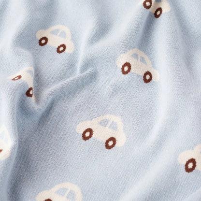 Mini Car Cotton Knit Blanket - Just Kidding Store
