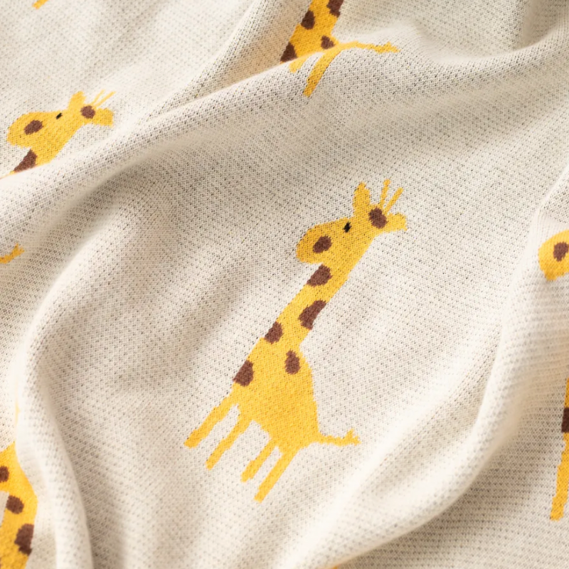 Little Giraffe Baby Children Cotton Knit Blanket - Just Kidding Store