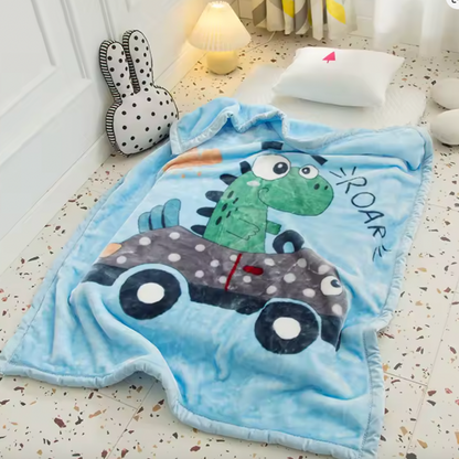 Coral Fleece Blanket - 2 Layers Bedspread