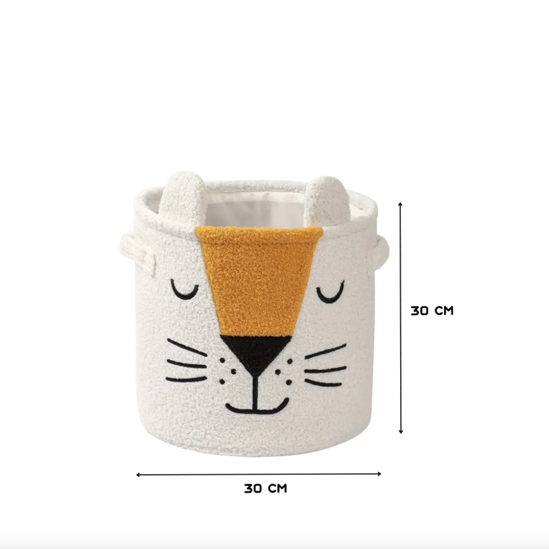 Fluffy Lion Toy Storage Basket - Just  Kidding Store