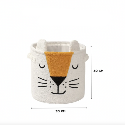 Fluffy Lion Toy Storage Basket - Just  Kidding Store