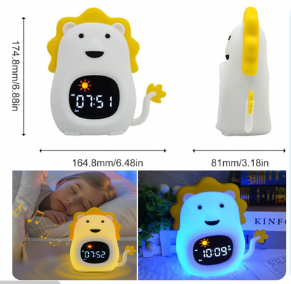 Lion Alarm Clock Touch Control Night Light - Just Kidding Store