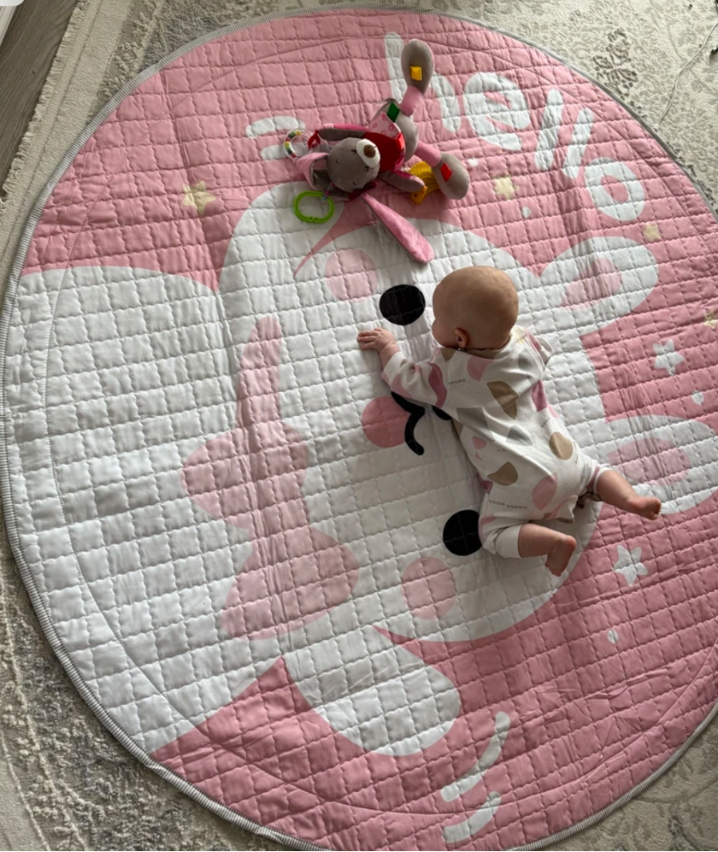 Activity Play Mat - Toy Storage Bag - White Bunny