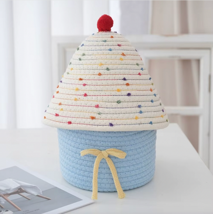 Crochet Cottage Cotton Rope Storage Baskets - Just Kidding Store