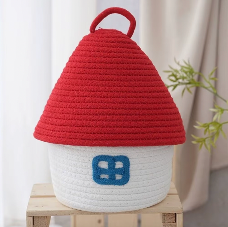 Crochet Cottage Cotton Rope Storage Baskets - Just Kidding Store