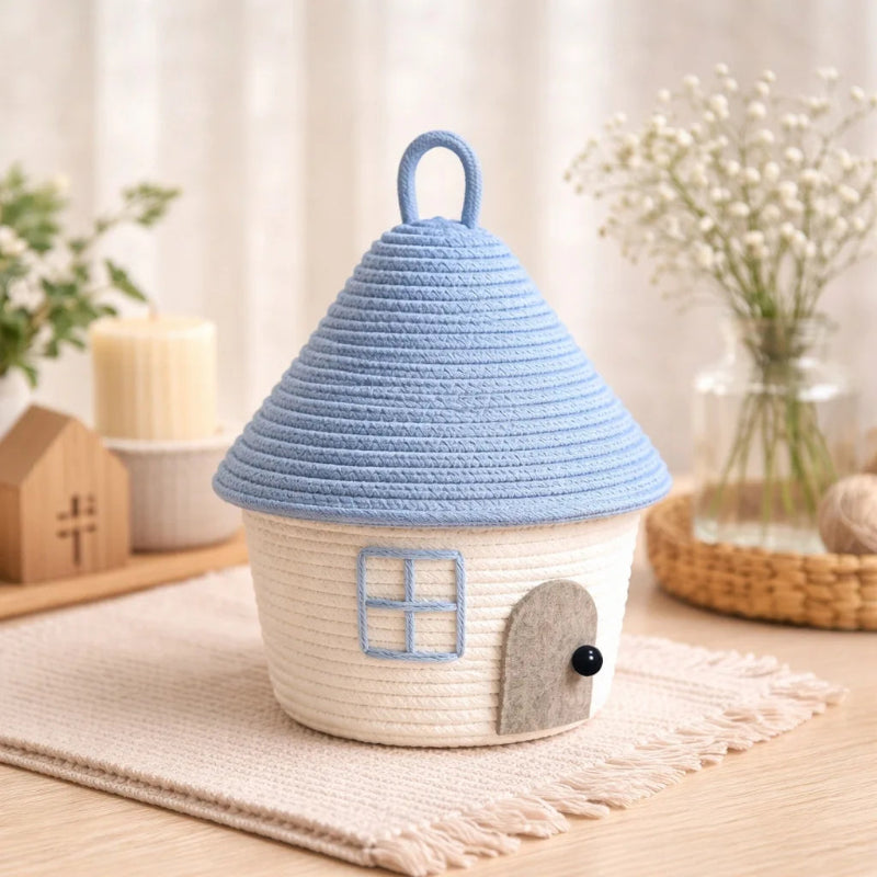Crochet Cottage Cotton Rope Storage Baskets - Just Kidding Store