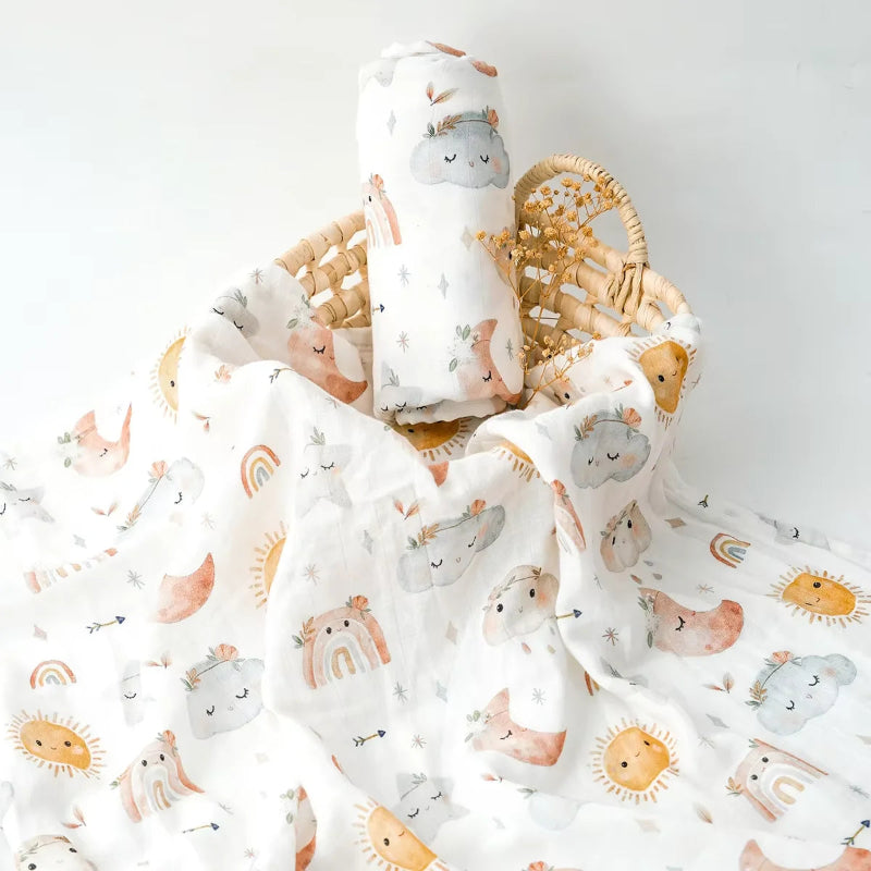 Super Soft Cotton Bamboo Oversized Swaddle Blanket - Just Kidding Store