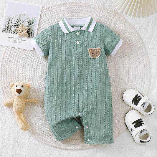Little Bear Short Sleeved Baby Romper Jumpsuit - Just Kidding Store