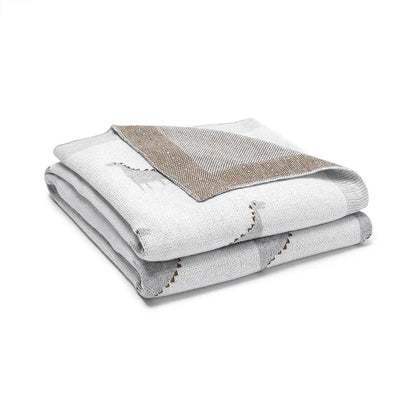 Baby Dino Cotton Knitted Nursery Blanket - Just Kidding Store