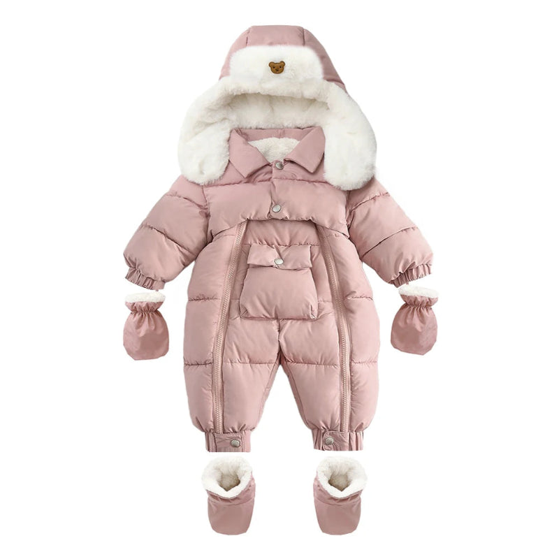 Thick Hooded Snowsuit Set Baby Infant Toddler - Just Kidding Store