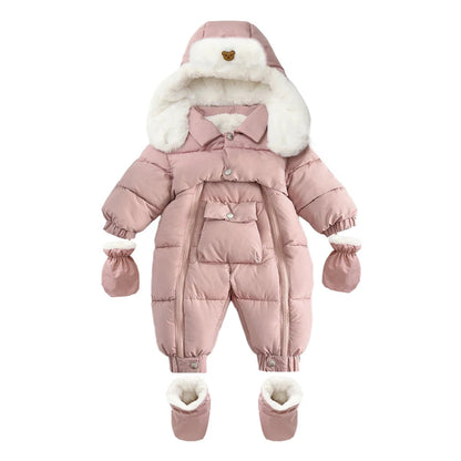 Thick Hooded Snowsuit Set Baby Infant Toddler - Just Kidding Store