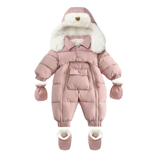 Thick Hooded Snowsuit Set Baby Infant Toddler - Just Kidding Store
