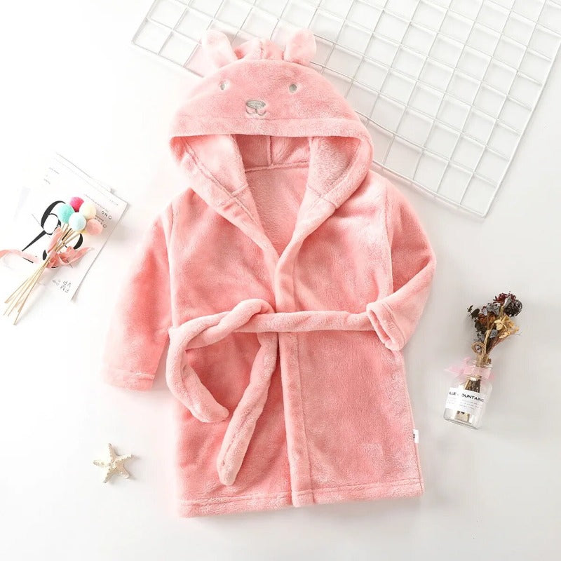 Hooded Flannel Childrens Dressing Gown - Just Kidding Store