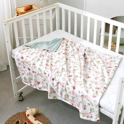 Minky Double Sided Baby Nursery Blanket - Just Kidding Store