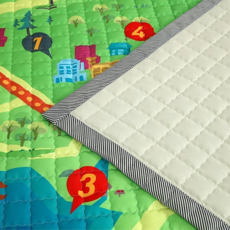 Oversized Play Mat - Quilted Anti Skid Carpet- Just Kidding Store