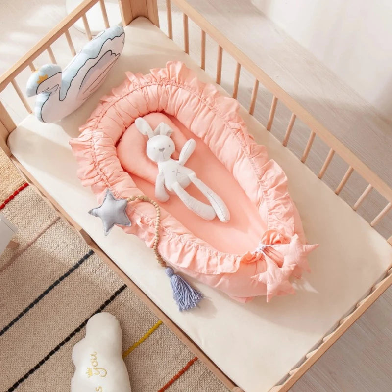 Ruffle Baby Nest - Portable Cocoon - Just Kidding Store